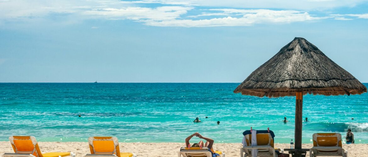 Playa caribeña en Cancún, México